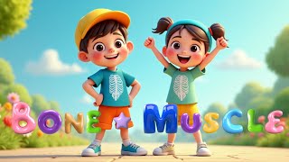 Bone Dance  The Fun Bones and Muscles Song for Kids Nursery Rhymes  Kids World [upl. by Harac]