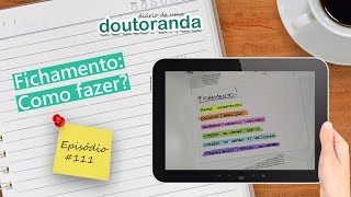 Fichamento Como fazer  Diário de uma doutoranda 111 [upl. by Acyre]