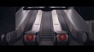 Sweden Arlanda Airport  Arlanda Express Train Station 4X escalator [upl. by Annayak656]