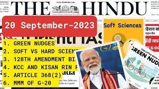 20 September 2023 The Hindu Newspaper Analysis [upl. by Henarat]