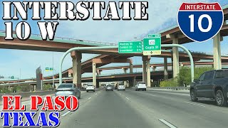 I10 West  El Paso  Texas  4K Highway Drive [upl. by Eidod]