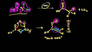 Decarboxylation  Carboxylic acids and derivatives  Organic chemistry  Khan Academy [upl. by Vyner]