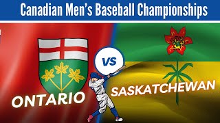 Ontario VS Saskatchewan 2024 Baseball Canada Championships [upl. by Julis]