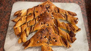 Tarte rapide pate feuilletée pour NoëlQuick Puff Pastry Tart for Christmasrecipe food [upl. by Kristof]