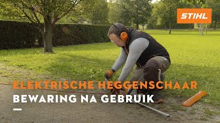 Bewaring na gebruik  STIHL Elektrische heggenscharen [upl. by Mannos301]