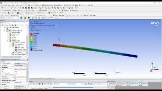 ANSYS Workbench 1D Analysis Tutorial 10 Cantilever beam shear force and bending moment diagram [upl. by Shannan]