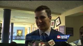 Eli Manning visits Jackson [upl. by Nadeen]