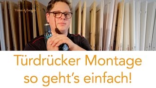 Türdrücker montieren Türklinke einfach selbst anbauen und wechseln [upl. by Kask]