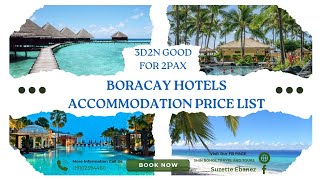 BORACAY HOTEL ACCOMMODATION PRICE LIST [upl. by Harness]