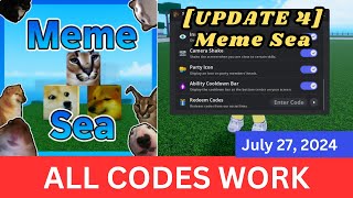 All CODES WORK Meme Sea ROBLOX July 27 2024 [upl. by Cas757]