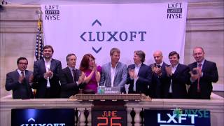 Luxoft Holding Makes Public Debut on the New York Stock Exchange [upl. by Ynohtn155]