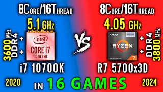 i7 10700K OC vs Ryzen 7 5700x3D Test in 16 Games or i7 10700K vs R7 5800x3D [upl. by Elokin86]