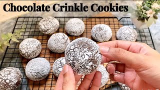 How To Make Chocolate Crinkle Cookies Easy Recipe 🤩 [upl. by Elliot116]