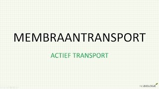 Actief transport [upl. by Ennaj]