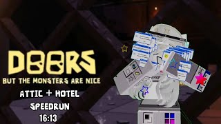 Doors But The Monsters Are Nice  Attic  Hotel Speedrun  1613 [upl. by Atenaz]