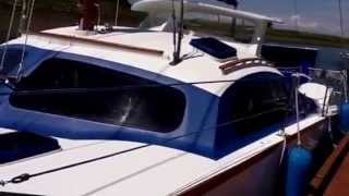 32 Iroquois catamaran sailpower boat pt 1 [upl. by Ttoille228]