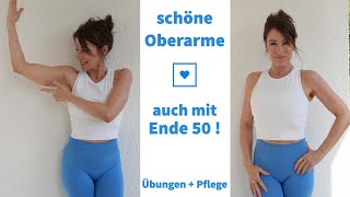 DEFINIERTE OBERARME MIT ENDE 50 MEINE ÜBUNGEN SAMT PFLEGE 💟 [upl. by Audris]