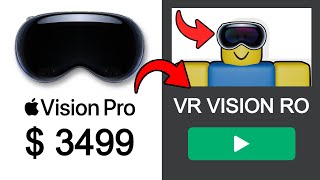 Someone made APPLE VISION PRO in Roblox [upl. by Aimehs853]