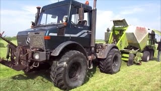 Mit einem MB UNIMOG 1600 Siloballen Pressen  SOUND [upl. by Aile898]