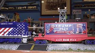 Trump Train 2024 set by MTH 30207991a [upl. by Boote]