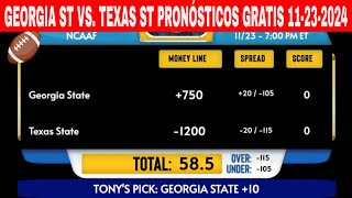 Georgia St vs Texas St 11232024 Week 13 Pronósticos GRATIS de Fútbol Universitario para Sábado [upl. by Frederik]