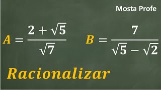 Como racionalizar con una raíz cuadrada en el denominador binomios con dos raíces cuadradas  1 [upl. by Zailer]