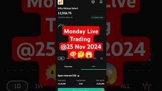 Monday Live Trading 25 Nov 2024😶‍🌫️🤔😱  Nifty  Sensex amp Midcap Nifty [upl. by Folger773]