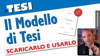 Il MODELLO di TESI WORD 📄 scaricarlo e usarlo [upl. by Hanala164]