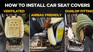 How to Install Car Seat Covers  Ventilated Seats Seat Cover  Airbag Friendly Seat Covers  Dunlop [upl. by Neda]