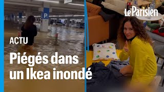 Valence  Ils passent la nuit dans un magasin Ikea inondé [upl. by Farrington]