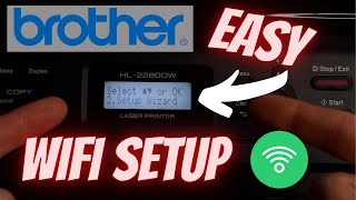 Connect Brother Printer to Wifi Setup Step By Step Menu Wireless Setup [upl. by Liris]