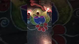 Deepawali rangoli  rangoli shorts depavali song [upl. by Biegel]