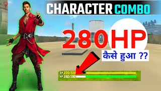 FreeFire  280 HP  Best Character Combination  full Gameplay  AR ROWDY 99 ✓ [upl. by Aisital846]