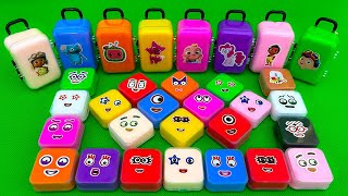 Looking for Cocomelonblocks Numberblocks in Suitcases and Squares  Satisfying Slime ASRM [upl. by Warford]