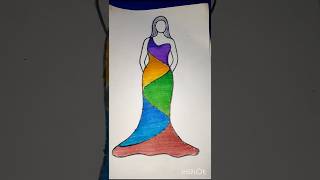 Multi Colour Dress Design ❤️👗unique dress design youtubeshorts youtubecontent satisfying [upl. by Camilo]