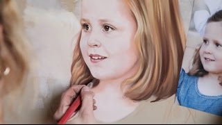 Pastel portrait Portrait painting process Making a Pastel portrait [upl. by Teague430]