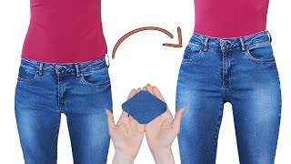 A sewing trick  how to transform the low waist jeans to the high one easily [upl. by Ianteen80]