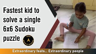 Fastest kid to solve a single 6x6 Sudoku puzzle [upl. by Flora674]