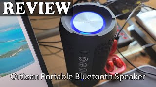 Ortizan Portable Bluetooth Speaker  Unboxing amp Review [upl. by Nesmat]