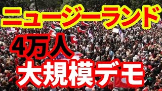 【ニュージーランド】4万人を超える大規模デモ！ここでも分断が起こっていた！ [upl. by Sonitnatsok]