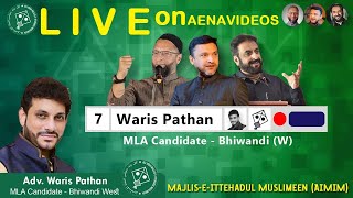 LIVE Akbaruddin Owaisi Grand Public Meeting BHIWANDI WEST MLA Candidate WARIS PATHAN AENA VIDEOS [upl. by Lubet728]