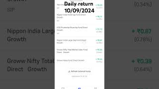 mutual fund portfolio daily updatemutualfunds stockmarket mutualfundsindia sip groww latest [upl. by Nolie]