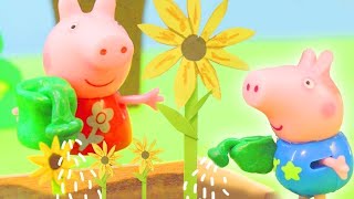 Peppa Pigs Giant Sunflower ❤️️ Lets Play With Peppa Pig ❤️️ [upl. by Anenahs]