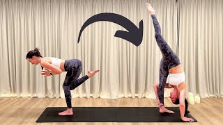 10 FUN YOGA TRANSITIONS  Balance amp Lower Body Strength [upl. by Basham]