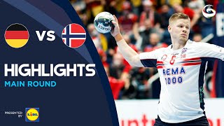 Germany vs Norway  Highlights  Main Round  Mens EHF EURO 2022 [upl. by Aisa]