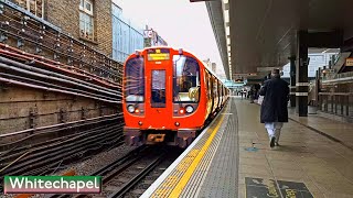 Whitechapel  District  Hammersmith amp City lines  London Underground  S7 Stock [upl. by Raquel]