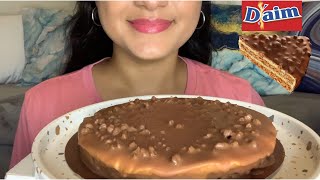 ASMR Daim Swedish Chocolate Cake with Crunchy Caramel Mukbang [upl. by Lincoln]