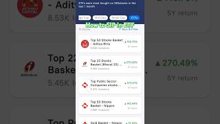 How to SIP in ETFindmoney groww ytshorts ytshortsindia ytviral investment [upl. by Annaiv]