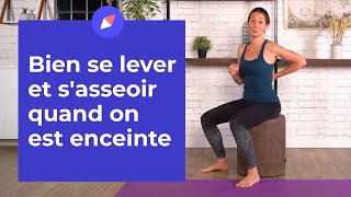 Comment bien se lever et sasseoir quand on est enceinte   Yoga Prénatal [upl. by Hauck867]