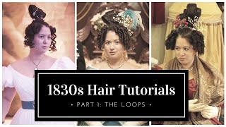 1830s Hairstyle tutorial Part 1 [upl. by Noremac457]